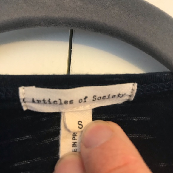 Articles of Society Stitchfix Mullins Drape Front Navy Blue Cardigan Size Small - Picture 3 of 9